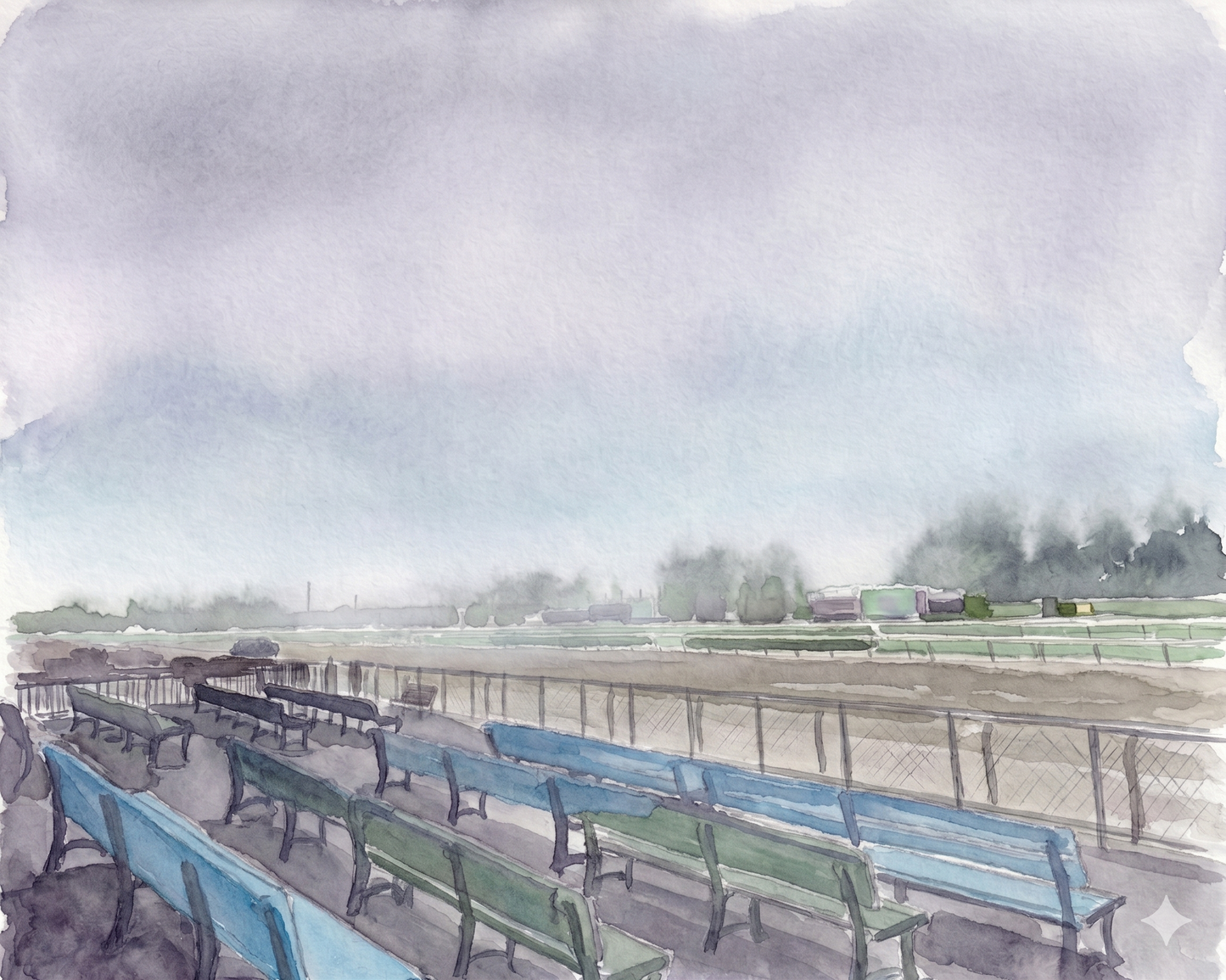 Belmont Park ai watercolor 2026