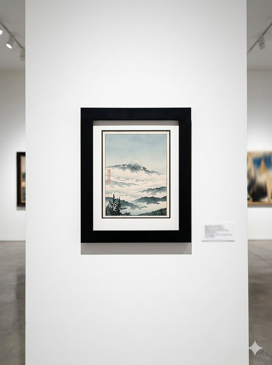 KC Japanese Print, AI generated from photograph 2025, Sean Gittens 5 x 7 inches Black Frame