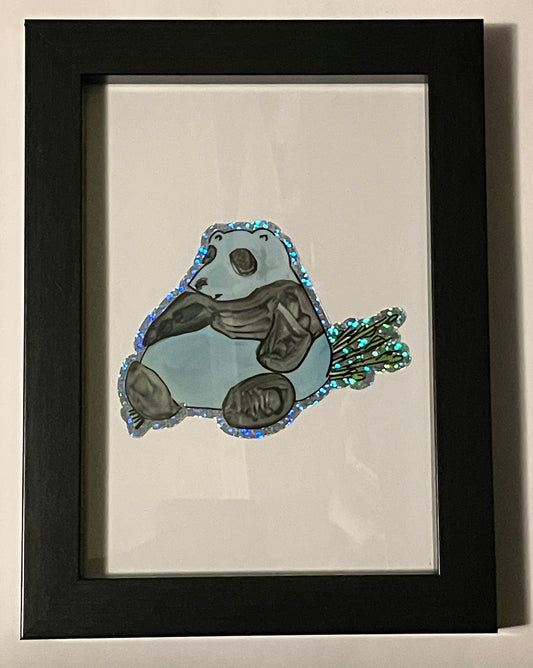 Panda Sparlkes, Framed 5 inches by 7 inches, Sean Gittens